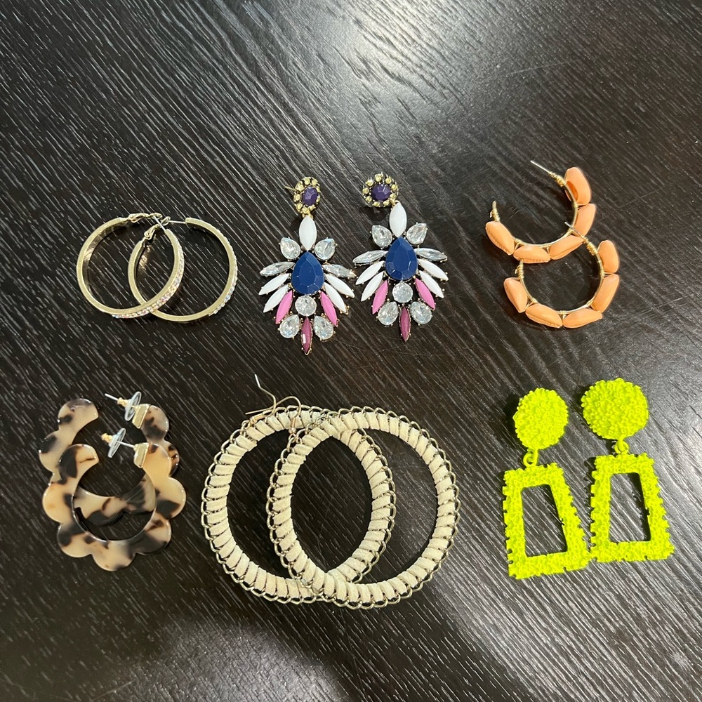 Colorful Statement Earrings Set - Picture 6 of 6